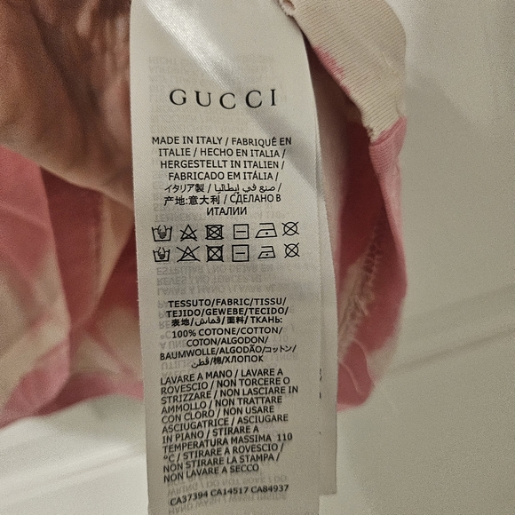 Gucci x Doraemon Pink Tie-Dye Graphic T-Shirt (Made in Italy) - Picture 3 of 5